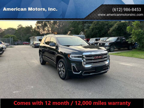 2020 GMC Acadia for sale at American Motors, Inc. in Farmington MN