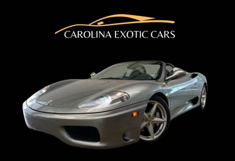 2001 Ferrari 360 Spider for sale at Carolina Exotic Cars & Consignment Center in Raleigh NC