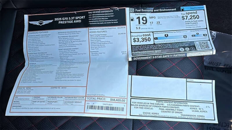 2025 Genesis G70