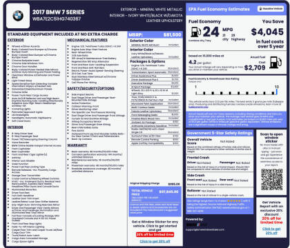 2017 BMW 7 Series 740i