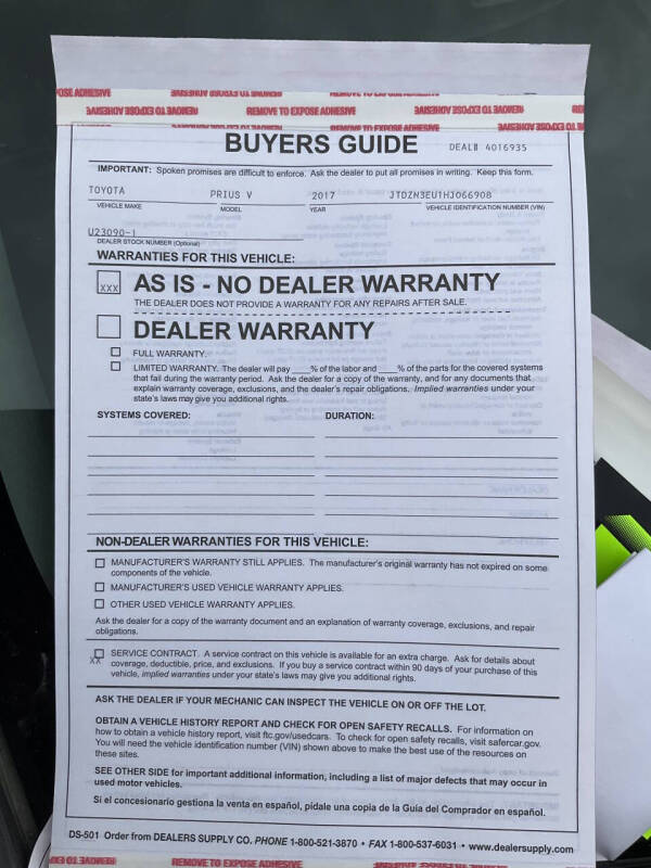 2017 Toyota Prius v Three