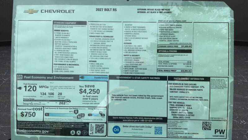 2027 Chevrolet Bolt RS