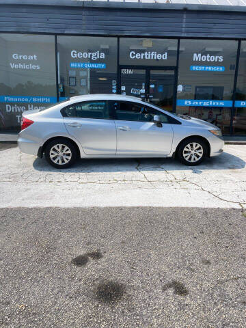 2012 Honda Civic for sale at Georgia Certified Motors in Stockbridge GA