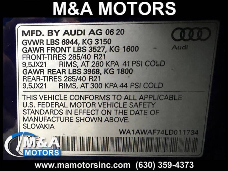 2020 Audi SQ7 4.0T quattro Premium Plus