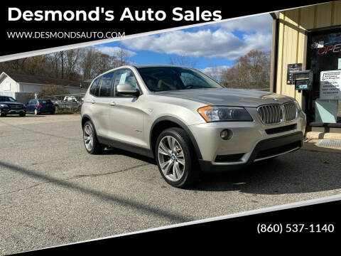 2014 BMW X3 for sale at Desmond's Auto Sales in Colchester CT