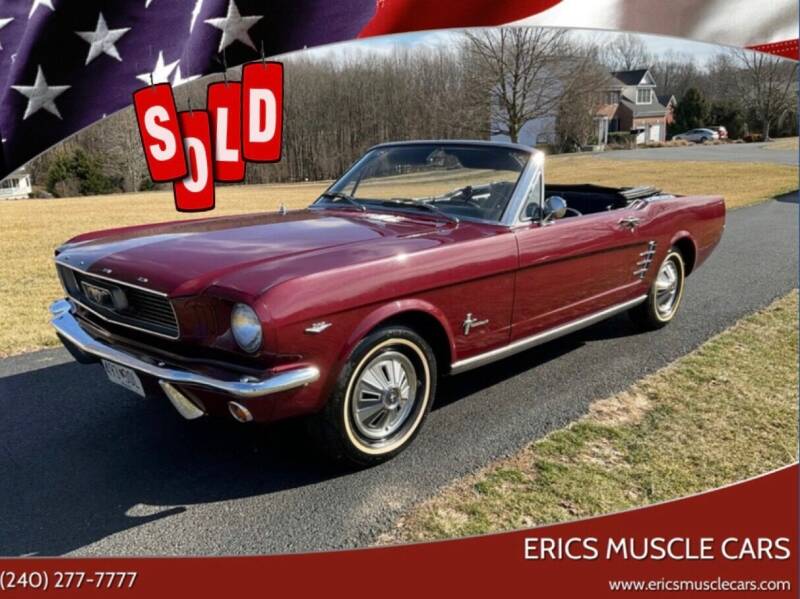 1966 Ford Mustang for sale at Erics Muscle Cars in Clarksburg MD