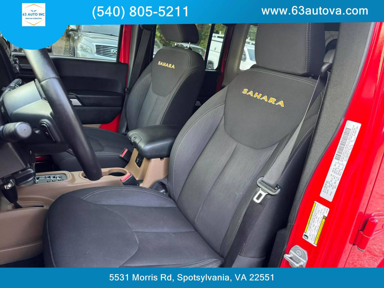 2015 Jeep Wrangler Unlimited for sale at 63 Auto Inc in Spotsylvania, VA