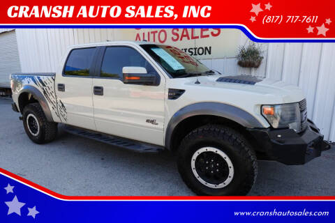 2013 Ford F-150 for sale at CRANSH AUTO SALES, INC in Arlington TX