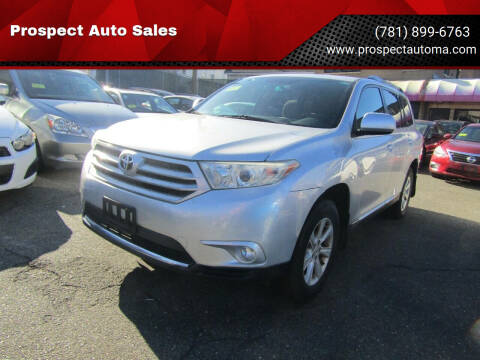 2012 Toyota Highlander for sale at Prospect Auto Sales in Waltham MA