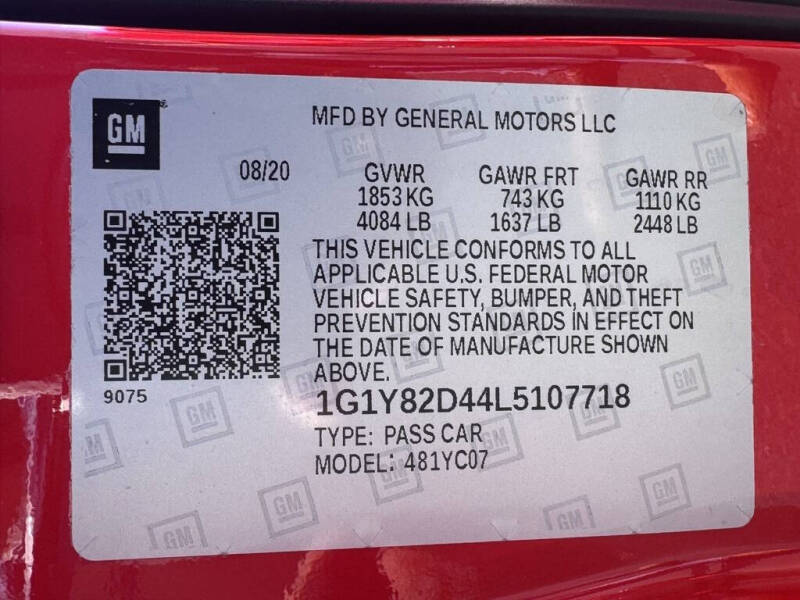 2020 Chevrolet Corvette Stingray