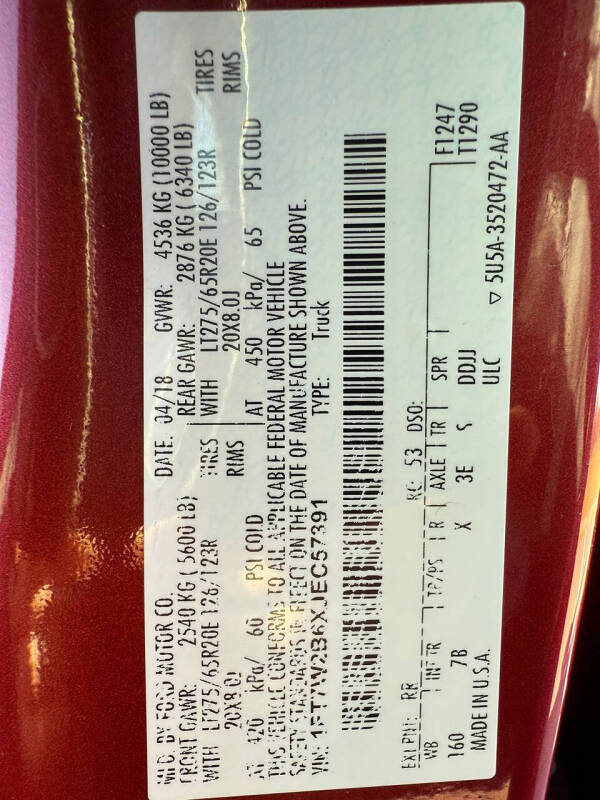 2018 Ford F-250 Super Duty Platinum