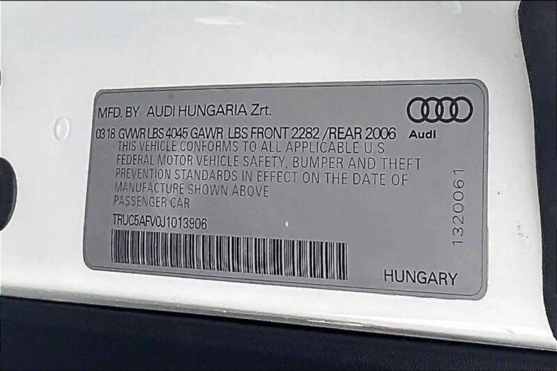 2018 Audi TT 2.0T quattro