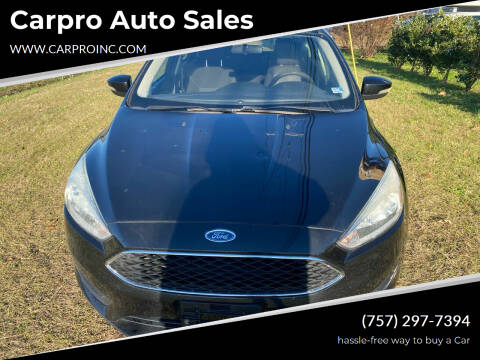 2015 Ford Focus for sale at Carpro Auto Sales in Chesapeake VA