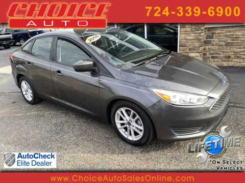 2018 Ford Focus for sale at CHOICE AUTO SALES in Murrysville PA