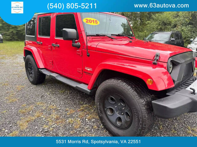 2015 Jeep Wrangler Unlimited for sale at 63 Auto Inc in Spotsylvania, VA