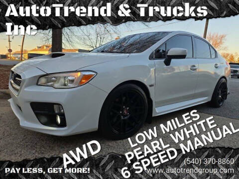 2015 Subaru WRX for sale at AutoTrend & Trucks Inc in Fredericksburg VA