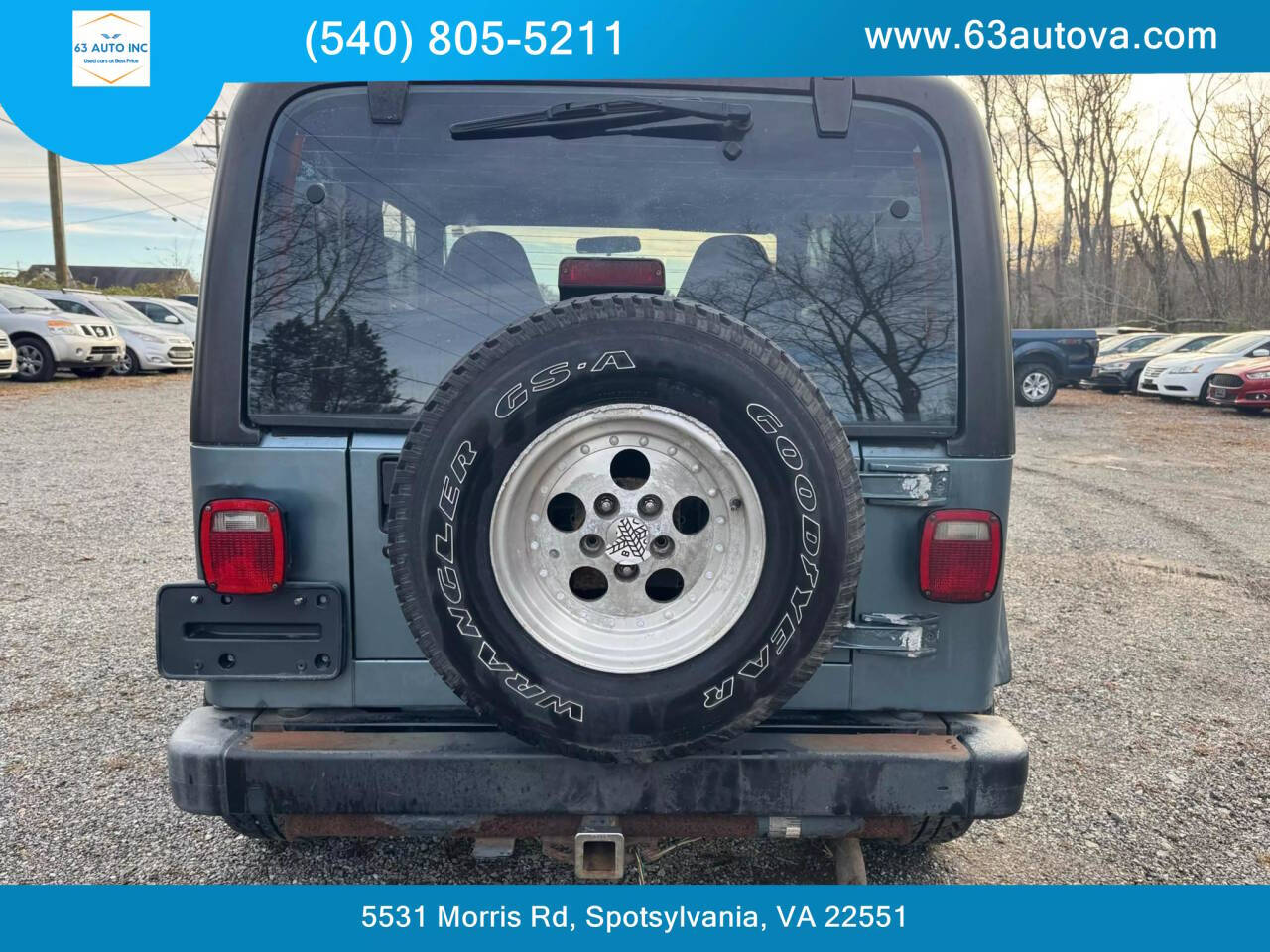 1998 Jeep Wrangler for sale at 63 Auto Inc in Spotsylvania, VA