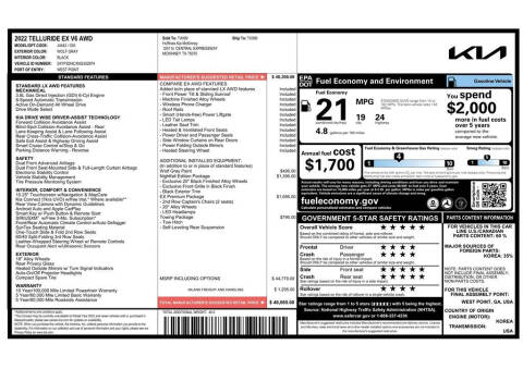 2022 Kia Telluride EX