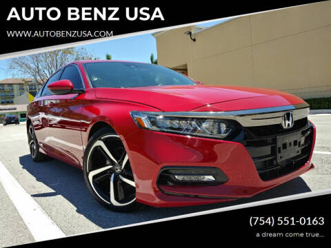 2019 Honda Accord for sale at AUTO BENZ USA in Fort Lauderdale FL