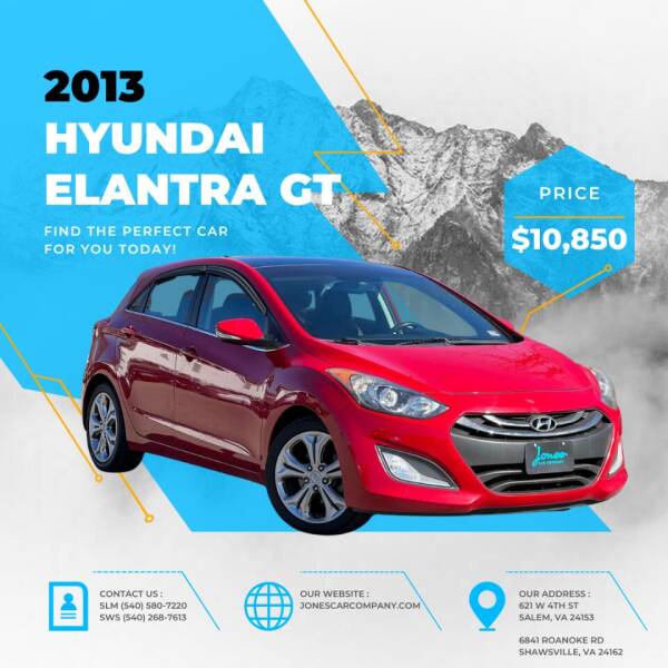 2013 Hyundai Elantra GT for sale at Jones Car Company of Shawsville in Shawsville VA