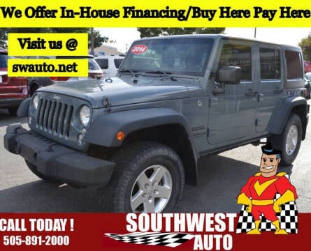 2014 Jeep Wrangler Unlimited for sale at SOUTHWEST AUTO in Albuquerque NM