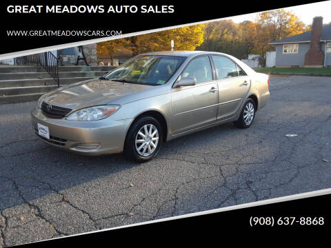 2002 Toyota Camry for sale at GREAT MEADOWS AUTO SALES in Great Meadows NJ
