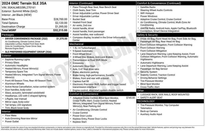 2024 GMC Terrain SLE