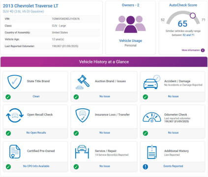 2013 Chevrolet Traverse LT