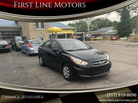 2013 Hyundai Accent for sale at First Line Motors in Brownsburg IN