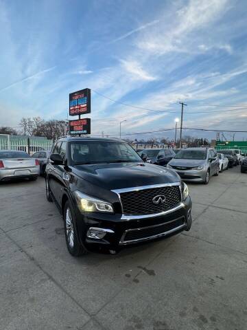 2017 Infiniti QX80 for sale at PRISTINE AUTO SALES INC in Pontiac MI