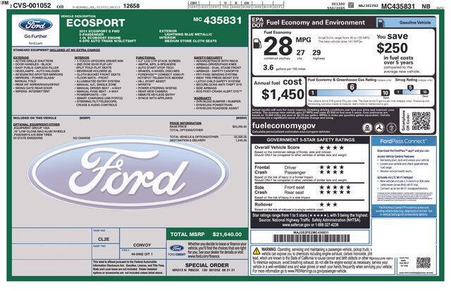 2021 Ford EcoSport S