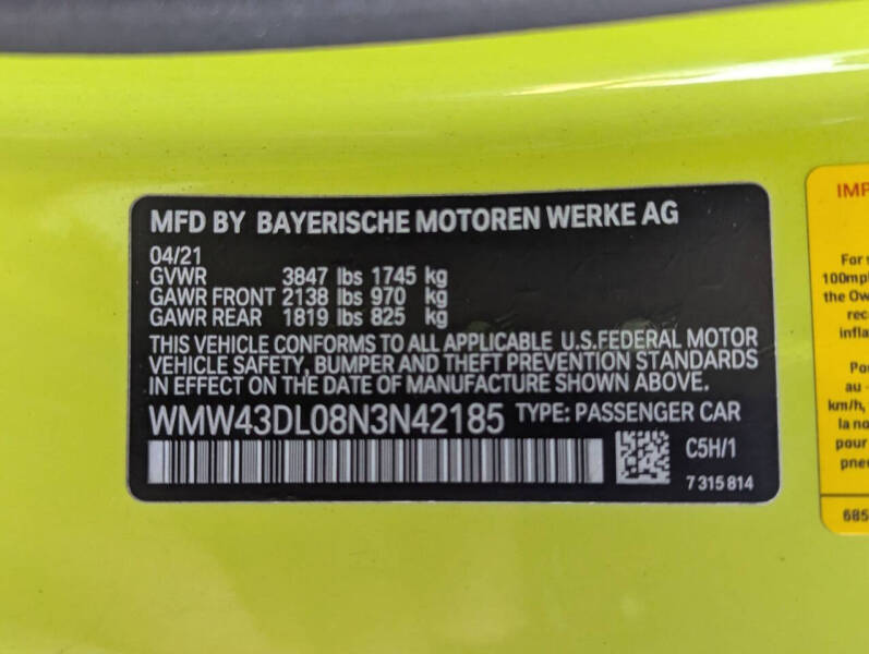 2022 MINI Convertible Cooper S