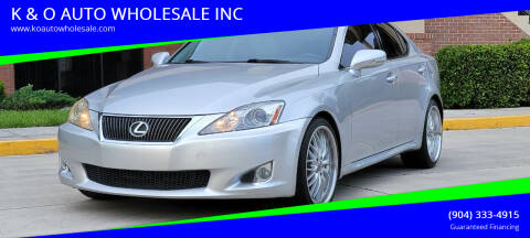 2009 Lexus IS 250 for sale at K & O AUTO WHOLESALE INC in Jacksonville FL