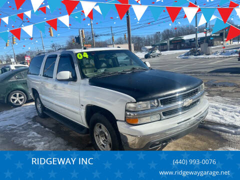 2004 Chevrolet Suburban for sale at RIDGEWAY INC in Ashtabula OH