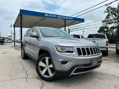 2014 Jeep Grand Cherokee for sale at Quality Investments in Tyler TX