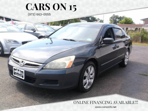 2007 Honda Accord for sale at Cars On 15 in Lake Hopatcong NJ