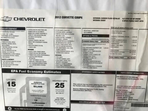 2012 Chevrolet Corvette