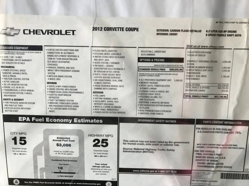 2012 Chevrolet Corvette