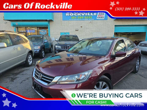 2013 Honda Accord for sale at Cars Of Rockville in Rockville MD