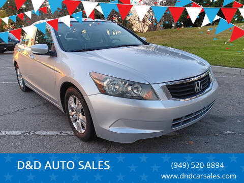 2010 Honda Accord for sale at D&D AUTO SALES in Whittier CA