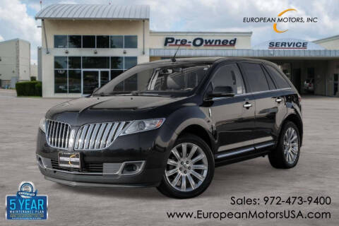 2015 Lincoln MKX for sale at European Motors Inc in Plano TX