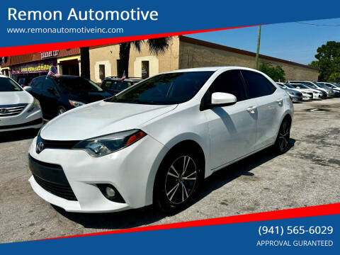 2016 Toyota Corolla for sale at Remon Automotive in Saint Petersburg FL