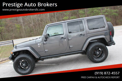 2017 Jeep Wrangler Unlimited for sale at Prestige Auto Brokers in Raleigh NC