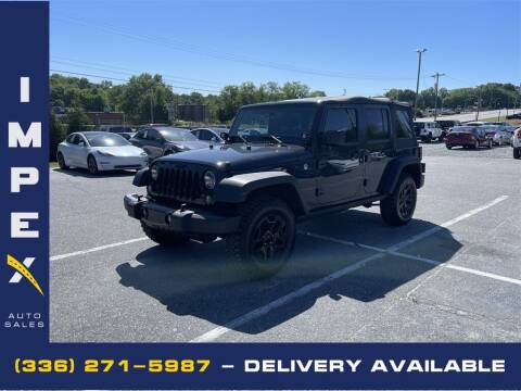 2017 Jeep Wrangler Unlimited for sale at Impex Auto Sales in Greensboro NC