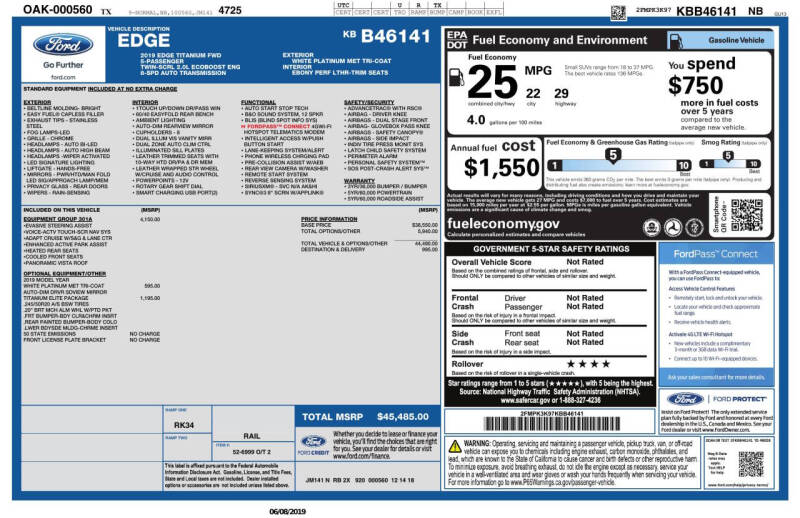 2019 Ford Edge Titanium