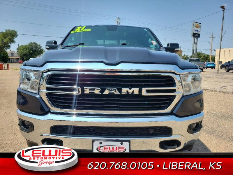 Used 2021 RAM Ram 1500 Pickup Big Horn/Lone Star with VIN 1C6SRFBT8MN631913 for sale in Liberal, KS