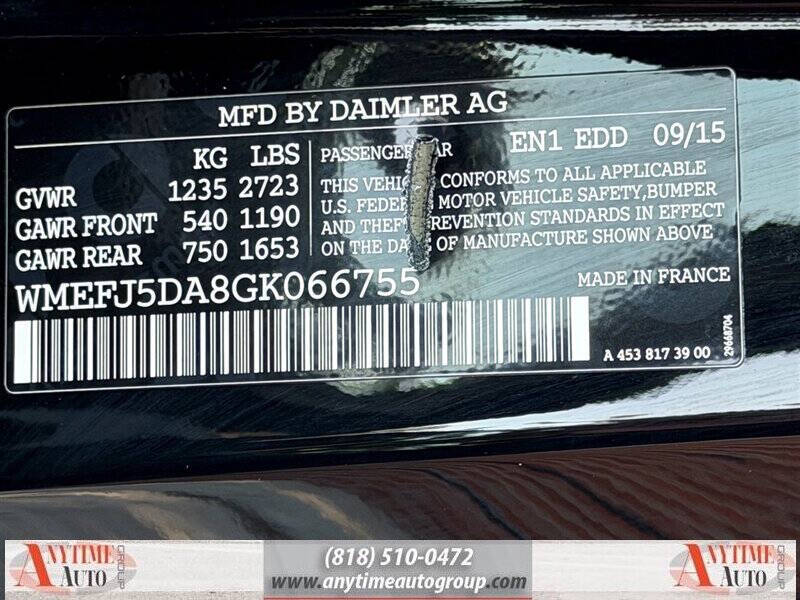 2016 Smart fortwo passion