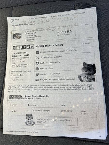 2020 Chevrolet Silverado 1500