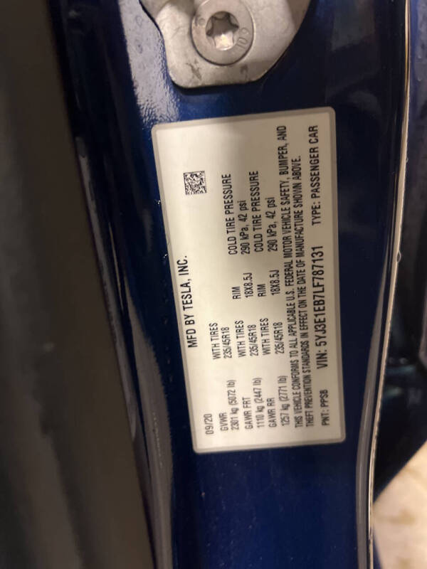 2020 Tesla Model 3 Long Range