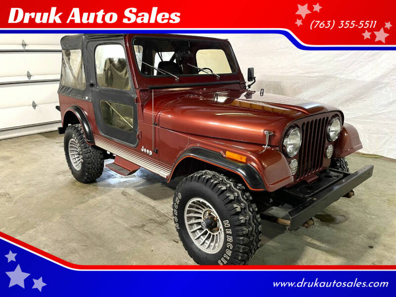 1985 Jeep CJ-7 for sale at Druk Auto Sales in Ramsey MN